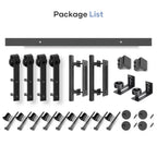 EaseLife Sliding Barn Door Hardware Track Kit with 12'' Handle & Floor Guide