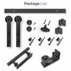 Sliding Barn Door Track and Handle Hardware Kit,Heavy Duty,Straight Pulley,Slide Smoothly Quietly,Easy Install
