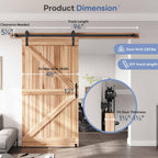 Sliding Barn Door Track and Handle Hardware Kit,Heavy Duty,Straight Pulley,Slide Smoothly Quietly,Easy Install