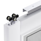 EaseLife Sliding Pocket Door Hardware Kit,Commercial Grade,Aluminum Box Rail Kit for Single Door,Slide Smoothly Quietly,Easy Install,No Door