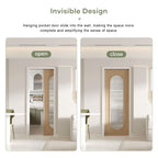 Pocket Door Frame Kit with Two-Way Soft Close Mechanism for 2X4 Studs Wall,Aluminum,Slide Smoothly Quietly,Easy Install,No Door