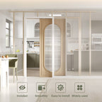 Pocket Door Frame Kit with Two-Way Soft Close Mechanism for 2X4 Studs Wall,Aluminum,Slide Smoothly Quietly,Easy Install,No Door