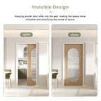 Pocket Door Frame Kit with Two-Way Soft Close Mechanism for 2X4 Studs Wall,Aluminum,Slide Smoothly Quietly,Easy Install,No Door