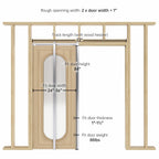 Pocket Door Frame Kit with Two-Way Soft Close Mechanism for 2X4 Studs Wall,Aluminum,Slide Smoothly Quietly,Easy Install,No Door