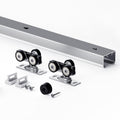 EaseLife Sliding Pocket Door Hardware Kit,Commercial Grade,Aluminum Box Rail Kit for Single Door,Slide Smoothly Quietly,Easy Install,No Door