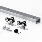 EaseLife Sliding Pocket Door Hardware Kit,Commercial Grade,Aluminum Box Rail Kit for Single Door,Slide Smoothly Quietly,Easy Install,No Door