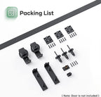 Bifold Sliding Barn Door Hardware Track Kit,Side Mounted Black Roller,Smoothly and Quietly,Assembly Easy (Door Not Included)