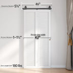 Bi-fold Sliding Barn Door Hardware,Top Mount Installation,Heavy Duty Roller,Smoothly and Quietly,Black(Door Not Included)