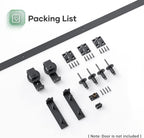 Bifold Sliding Barn Door Hardware Track Kit,Side Mounted Black Roller,Smoothly and Quietly,Assembly Easy (Door Not Included)