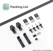 Load image into Gallery viewer, Bifold Sliding Barn Door Hardware Track Kit,Side Mounted Black Roller,Smoothly and Quietly,Assembly Easy (Door Not Included)