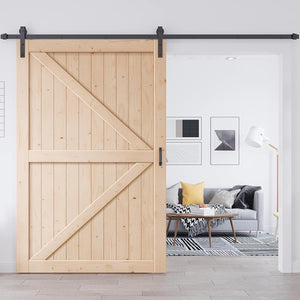 EaseLife Sliding Barn Door with Barn Door Hardware Kit & Handle Included,DIY Assemblely,Easy Install,Apply to Interior Rooms & Storage Closet,K-Frame,Natural