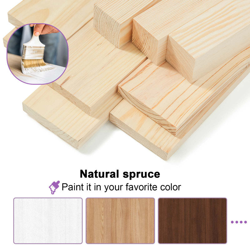 Glass Wood  Barn Door with Installation Hardware Kit