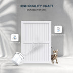 EaseLife Sliding Barn Door with Barn Door Hardware Track Kit Included,Solid LVL Wood Slab Covered with Water-Proof & Scratch-Resistant PVC Surface,DIY Assembly,Easy Install,White, H-Frame