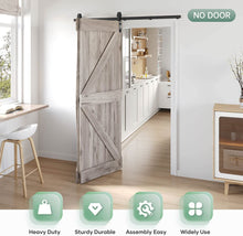 Load image into Gallery viewer, Bifold Sliding Barn Door Hardware Track Kit,Side Mounted Black Roller,Smoothly and Quietly,Assembly Easy (Door Not Included)
