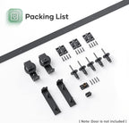 Bifold Sliding Barn Door Hardware Track Kit,Side Mounted Black Roller,Smoothly and Quietly,Assembly Easy (Door Not Included)