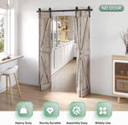 Bifold Sliding Barn Door Hardware Track Kit,Side Mounted Black Roller,Smoothly and Quietly,Assembly Easy (Door Not Included)