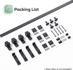 Bifold Sliding Barn Door Hardware Track Kit,Side Mounted Black Roller,Smoothly and Quietly,Assembly Easy (Door Not Included)