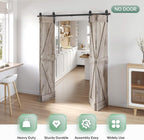 Bifold Sliding Barn Door Hardware Track Kit,Side Mounted Black Roller,Smoothly and Quietly,Assembly Easy (Door Not Included)