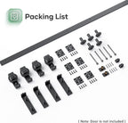 Bifold Sliding Barn Door Hardware Track Kit,Side Mounted Black Roller,Smoothly and Quietly,Assembly Easy (Door Not Included)