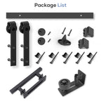 EaseLife Sliding Barn Door Hardware Track Kit with 12'' Handle & Floor Guide