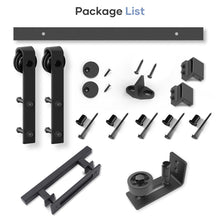Load image into Gallery viewer, EaseLife Sliding Barn Door Hardware Track Kit with 12&#39;&#39; Handle &amp; Floor Guide