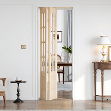 Load image into Gallery viewer, 8-Lite Glass And Solid Wood Bi-Fold Door With Installation Hardware Kit