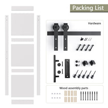Load image into Gallery viewer, 3-Panel Manufactured Wood Barn Door with Installation Hardware Kit