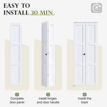 Load image into Gallery viewer, 3 Panel Manufactured Wood Bifold Sliding Barn Door With Installation Hardware Kit