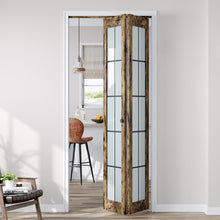 Load image into Gallery viewer, Glass And Manufactured Wood Bi-Fold Door With Installation Hardware Kit