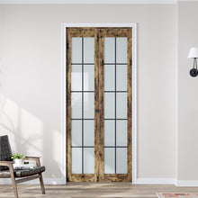Load image into Gallery viewer, Glass And Manufactured Wood Bi-Fold Door With Installation Hardware Kit