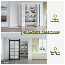 Load image into Gallery viewer, Frosted Glass And Solid Manufactured Wood Bi-Fold Door With Installation Hardware Kit