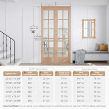 Load image into Gallery viewer, EaseLife Bifold Closet Door,for 36in x 80in (Double 18x80) Opening,French Glass Barn Doors with 3FT Concealed Bi-Fold Sliding Hardware Kit Included,Preassembled Door,Easy Install,DIY staining