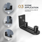 EaseLife Sliding Barn Door Bottom Floor Guide - Barn Door Hardware for DIY Users, Adjustable Ball Bearing Rollers, Wall-Mount, Flush-Bottom for Sleek Look, Side Access for Easy Install, Stability & Support