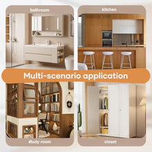 Load image into Gallery viewer, EaseLife Bypass Sliding Closet Doors – Frosted Glass Panels with Hardware Kit, Preassembled White MDF Barn Doors