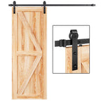 EaseLife Heavy Duty Sliding Barn Door Hardware Track Kit,Ultra Hard Sturdy,Slide Smoothly Quietly,Easy Install