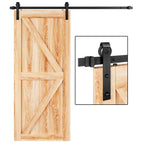 EaseLife Heavy Duty Sliding Barn Door Hardware Track Kit,Ultra Hard Sturdy,Slide Smoothly Quietly,Easy Install