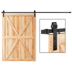 EaseLife Heavy Duty Sliding Barn Door Hardware Track Kit,Ultra Hard Sturdy,Slide Smoothly Quietly,Easy Install