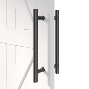 EaseLife Stainless Steel 12" Pull Door Handle,Double-Side Bar to Bar H-Shape/Ladder,Fit for Glass Door Wooden Door,Modern Entry Door Handle Apply for Sliding Barn Door Shower Door Room Door