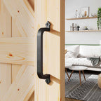EaseLife Barn Door Pull Handle,Rustic Black Cast Iron Grab,Easy Install…