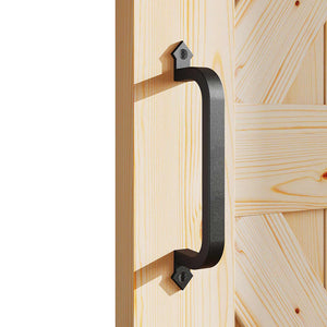 EaseLife Barn Door Pull Handle,Rustic Black Cast Iron Grab,Easy Install…