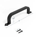 EaseLife Barn Door Pull Handle,Rustic Black Cast Iron Grab,Easy Install…