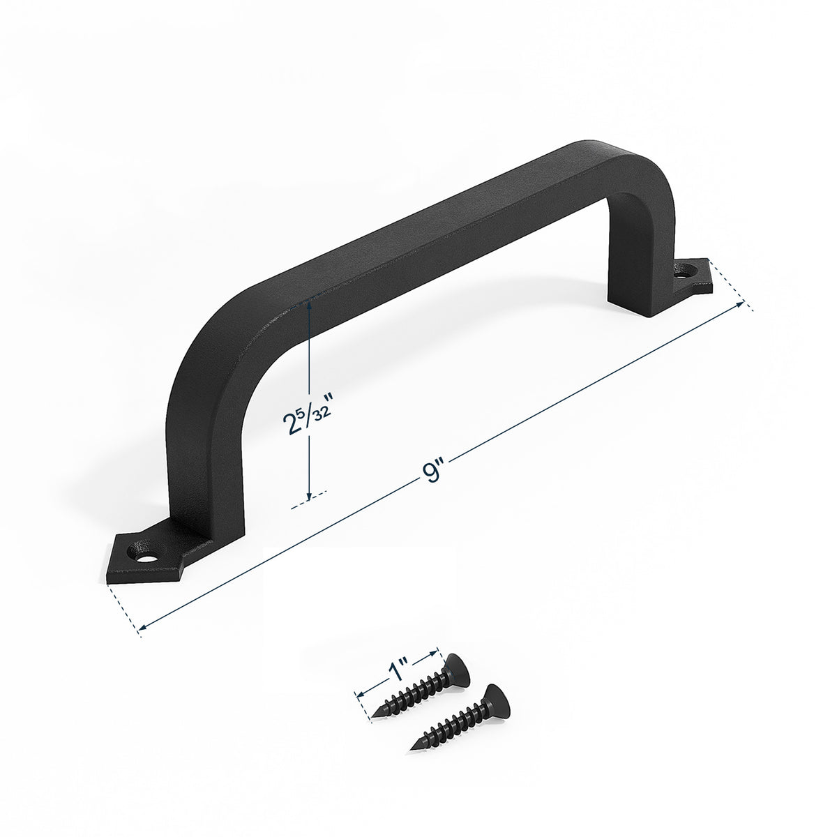 EaseLife Barn Door Pull Handle,Rustic Black Cast Iron Grab,Easy Install…