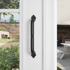 EaseLife Barn Door Pull Handle,Rustic Black Cast Iron Grab,Easy Install…