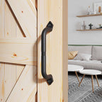 EaseLife Barn Door Pull Handle,Rustic Black Cast Iron Grab,Easy Install…