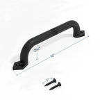 EaseLife Barn Door Pull Handle,Rustic Black Cast Iron Grab,Easy Install…