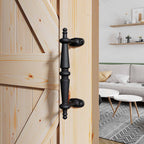 EaseLife Barn Door Pull Handle,Rustic Black Cast Iron Grab,Easy Install…