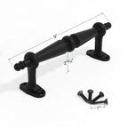 EaseLife Barn Door Pull Handle,Rustic Black Cast Iron Grab,Easy Install…