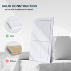 EaseLife Sliding Barn Door with Barn Door Hardware Track Kit Included,Solid LVL Wood Slab Covered with Water-Proof & Scratch-Resistant PVC Surface,DIY Assembly,Easy Install,White, H-Frame