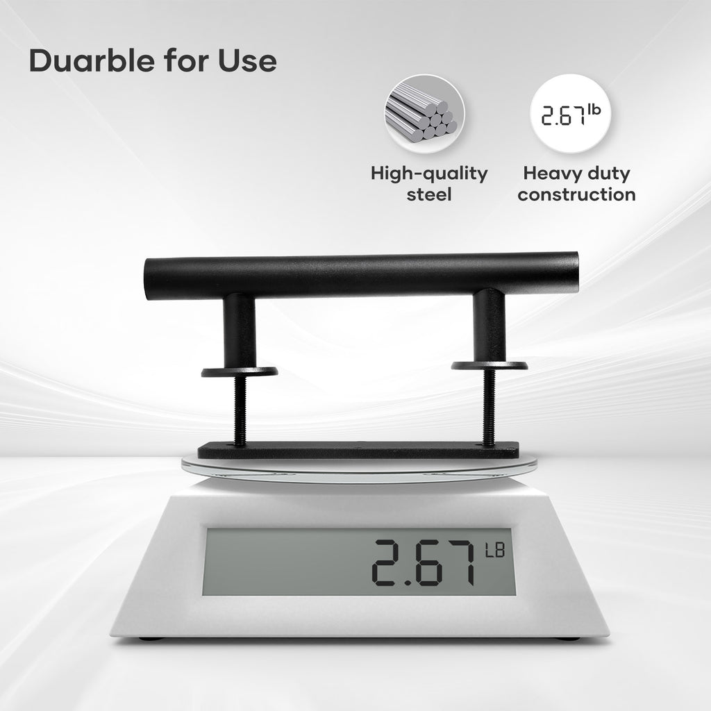 EaseLife 10" Sliding Barn Door Pull Handle with Flush Hardware Set,Heavy Duty,Solid,Rustic Style,Black Powder Coated Finish,Easy Install