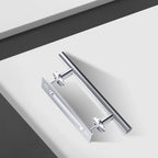 EaseLife 12" Sliding Barn Door Pull Handle with Flush Hardware Set,Stainless Steel,Heavy Duty,Brushed Finish,Anti-Rust Anti-Corrosion,Easy Install